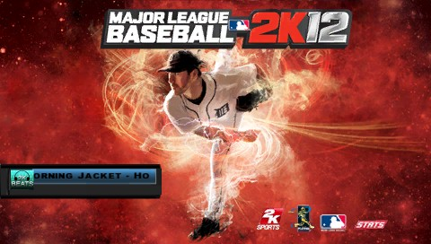 Major League Baseball 2K12 title screen for PSP